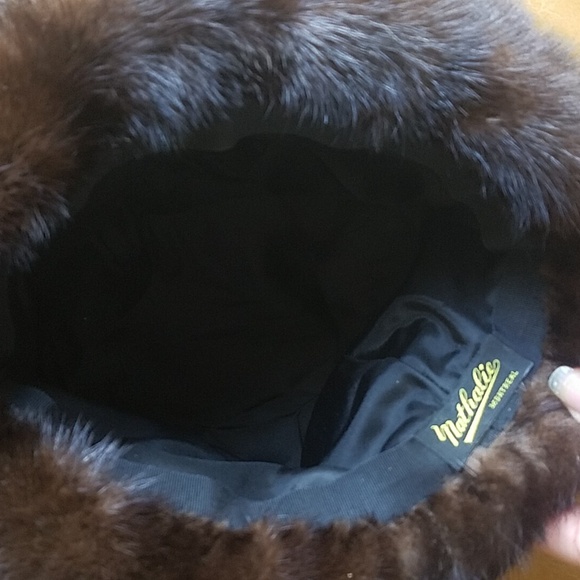 NEW Nathalie Montreal Genuine suede and mink fur hat - Picture 6 of 8